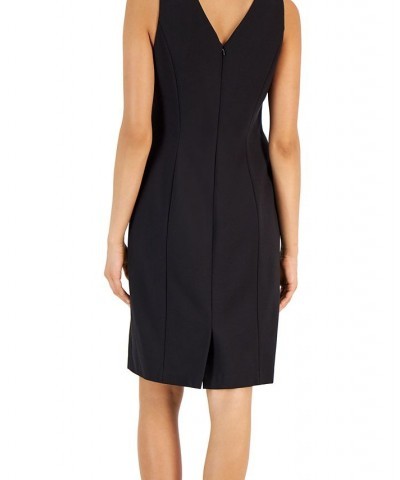 Women's Compression V-Neck Sheath Dress Anne Black $44.57 Dresses