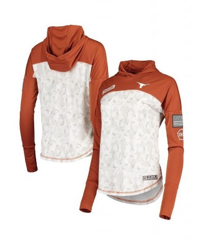 Women's Texas Longhorns OHT Military-inspired Appreciation Mission Arctic Camo Hoodie Long Sleeve T-shirt Gray Orange $25.30 ...