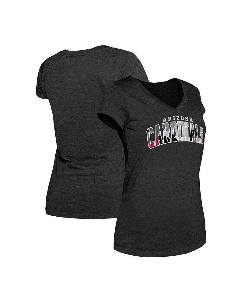 Women's Heathered Black Arizona Cardinals Training Camp V-Neck T-shirt Heathered Black $16.31 Tops