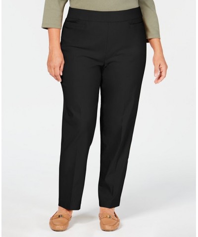 Plus Size Classic Allure Tummy Control Pull-On Average Length Pants Black $29.14 Pants