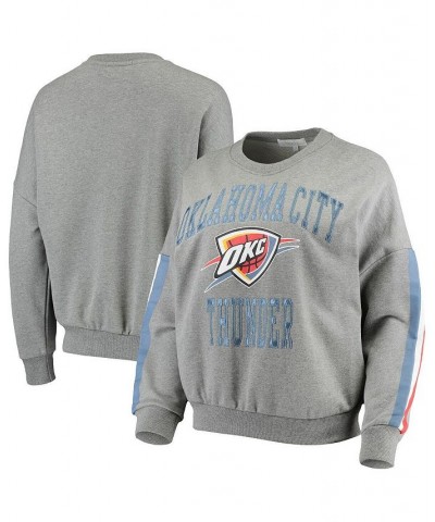 Women's Gray Oklahoma City Thunder Slouchy Rookie Pullover Sweatshirt Gray $28.29 Sweatshirts