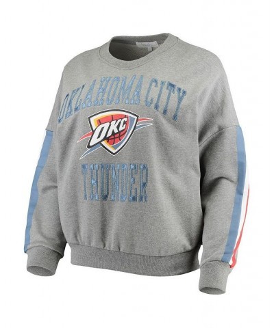 Women's Gray Oklahoma City Thunder Slouchy Rookie Pullover Sweatshirt Gray $28.29 Sweatshirts