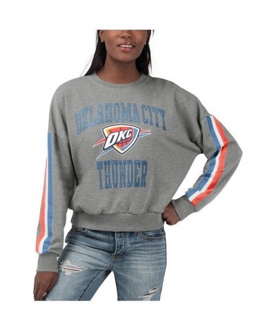 Women's Gray Oklahoma City Thunder Slouchy Rookie Pullover Sweatshirt Gray $28.29 Sweatshirts