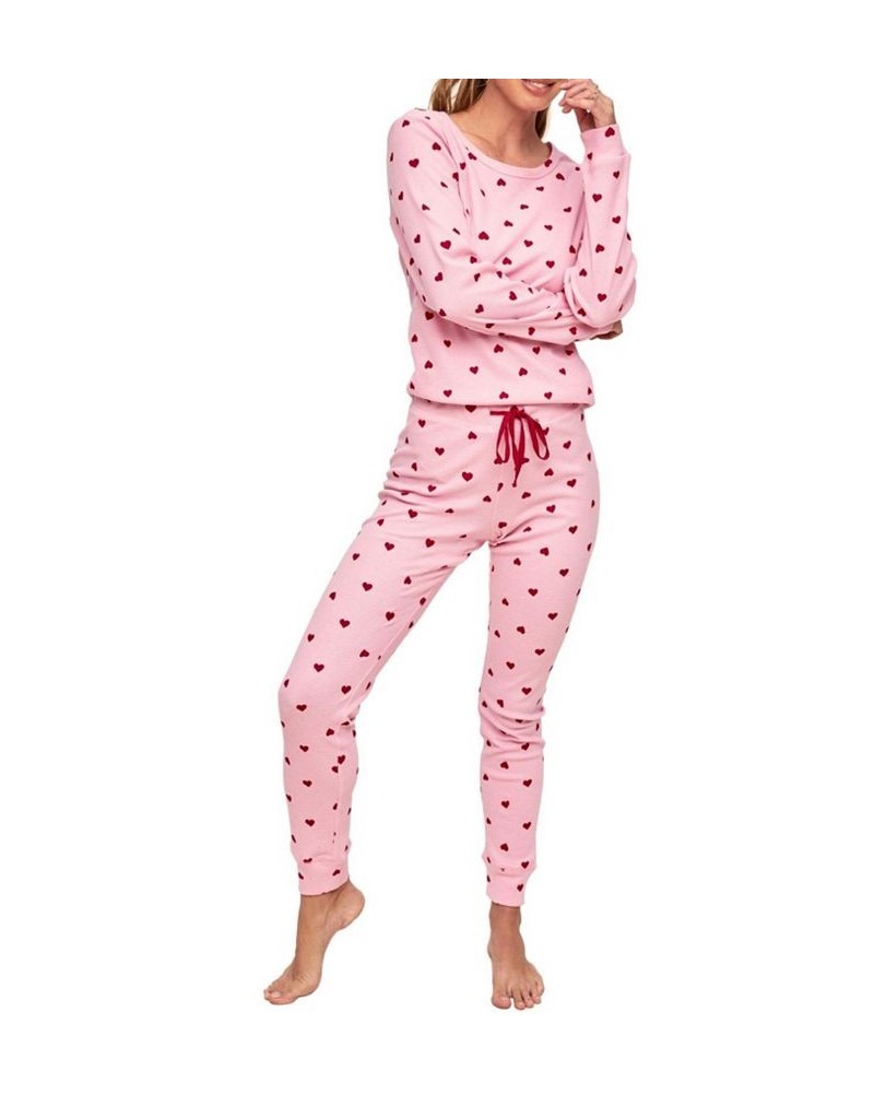Muriel Women's Pajama Long-Sleeve Top & Legging Pajama Set Heart pink $34.28 Sleepwear