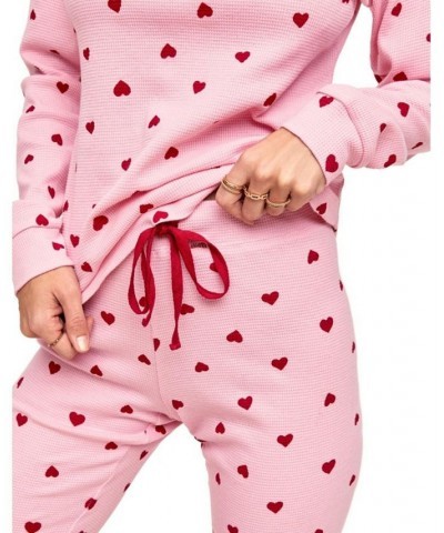 Muriel Women's Pajama Long-Sleeve Top & Legging Pajama Set Heart pink $34.28 Sleepwear