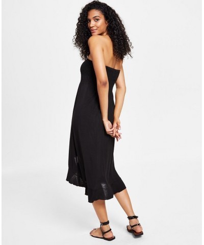 Strapless High-Low Dress Cover-Up Black $26.40 Swimsuits