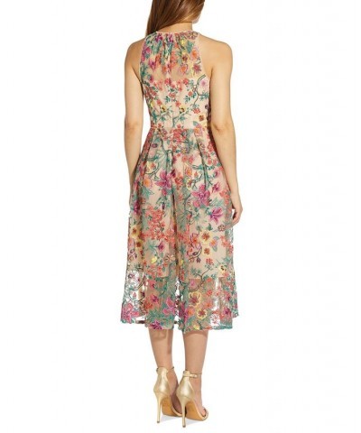 Floral Embroidered Fit & Flare Party Dress Alabaster Multi $76.48 Dresses