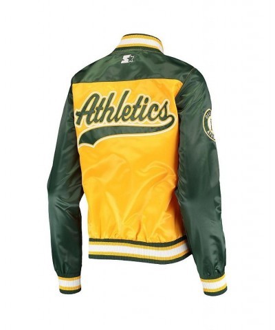 Women's Gold Oakland Athletics The Legend Full-Snap Jacket Gold $51.30 Jackets