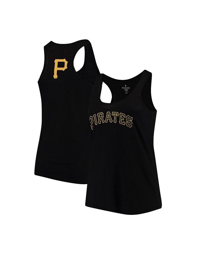 Women's Black Pittsburgh Pirates Plus Size Swing for the Fences Racerback Tank Top Black $31.89 Tops
