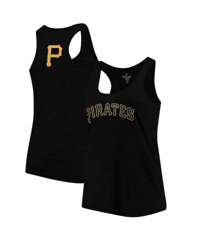 Women's Black Pittsburgh Pirates Plus Size Swing for the Fences Racerback Tank Top Black $31.89 Tops