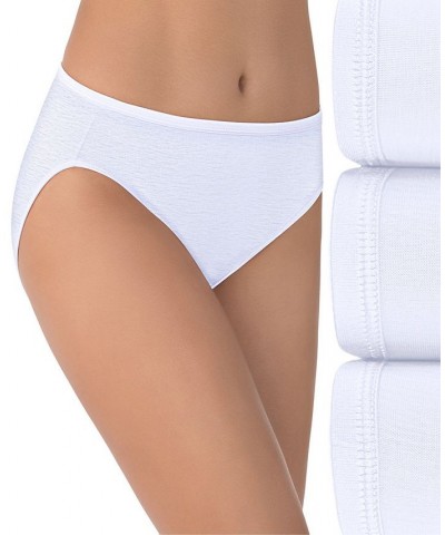 Women's 3-Pk. Vanity Fair Illumination Hi-Cut Brief Underwear 13307 White $16.43 Panty