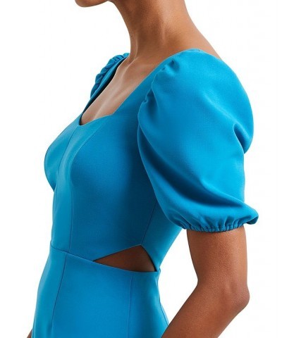 Women's Whisper Ruth Sweetheart-Neck Dress Mosaic Blue $45.54 Dresses
