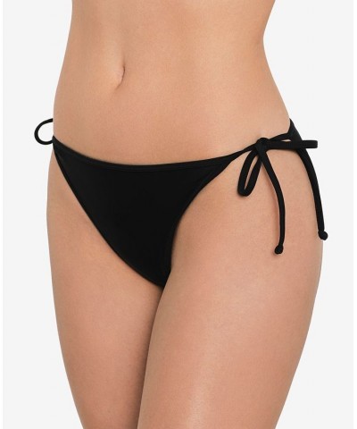 Juniors' Side-Tie Bikini Bottoms Black $14.10 Swimsuits